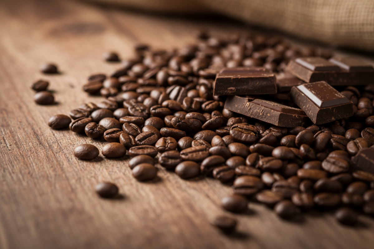 Zoete koffiebonen
