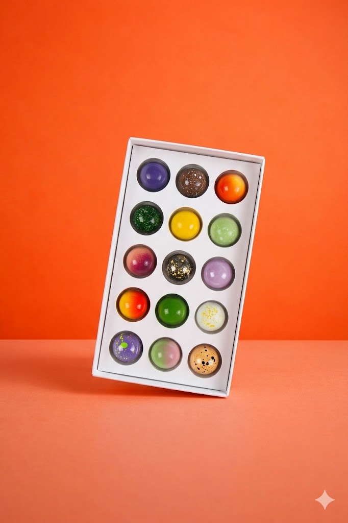 SIJL bonbon box met 15 handgemaakte bonbons, zelf samengesteld
